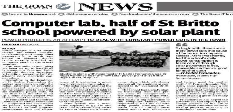 Alternative Energy Initiatives in Goa Province